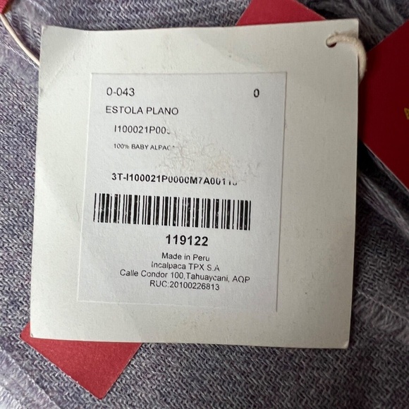 NWOT KUNA 100% baby Alpaca SCARF pale lavender purple w. fringe made in Peru - Picture 6 of 7